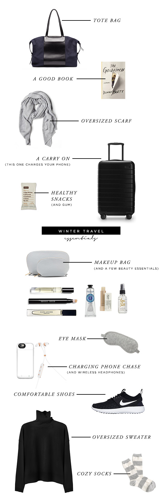 Winter Travel Essentials for a Long Flight - Danielle Moss