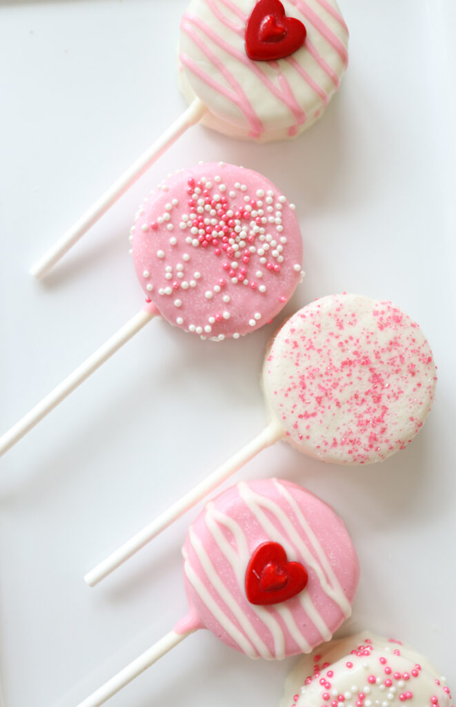 How to Make Valentine Oreo Cookie Pops - Danielle Moss