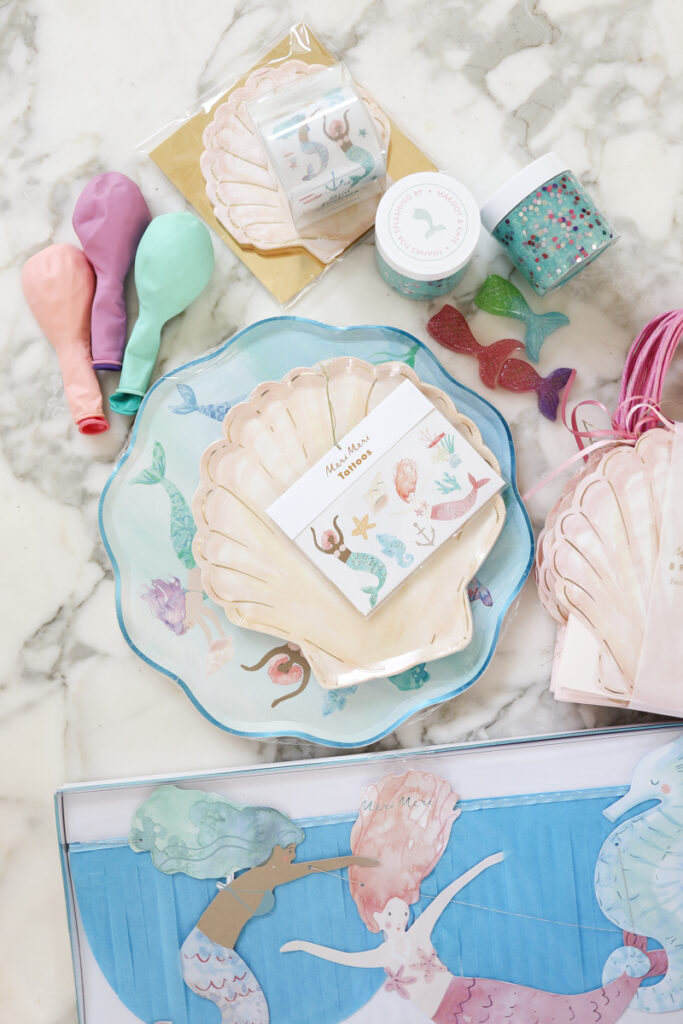 Mermaid Birthday Party Decor, Favors, and Outfits