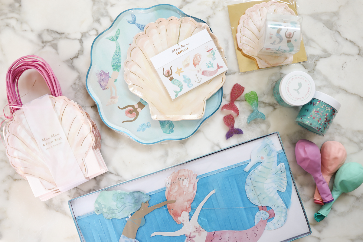 Mermaid Birthday Party Decor, Favors, and Outfits